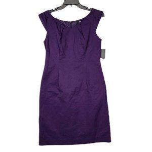 Mossimo Woman Purple Zipper Back Career Business Formal Sleeveless Dress Size 12